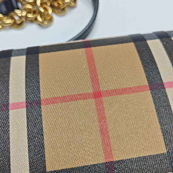 Coated Canvas Shoulder Bag Brown