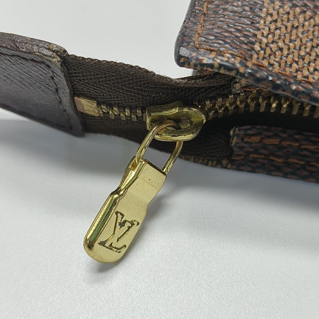 BUCKET Damier Ebene Coated Canvas Brown