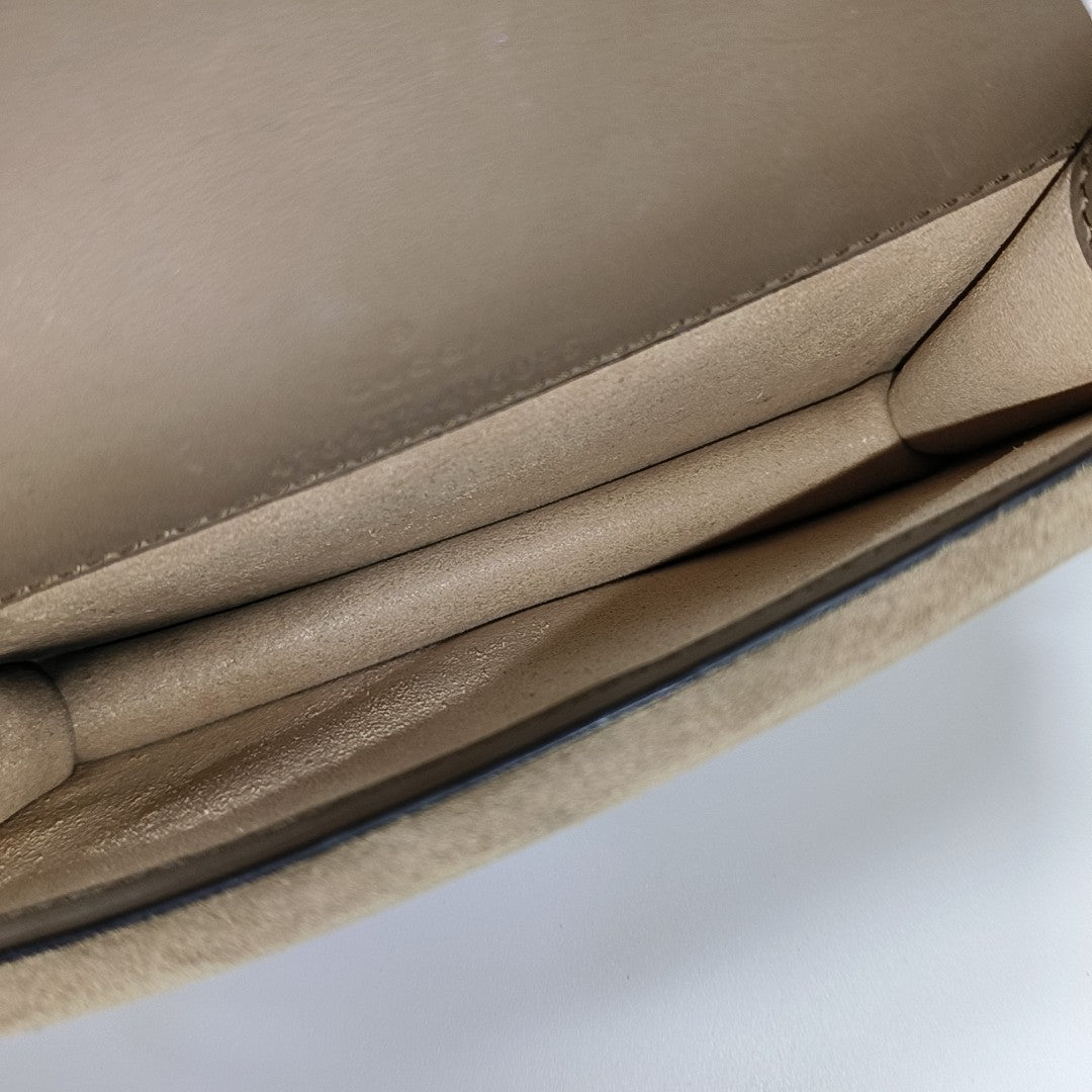 Dionysus Super Mini Monogram Coated Canvas Beige