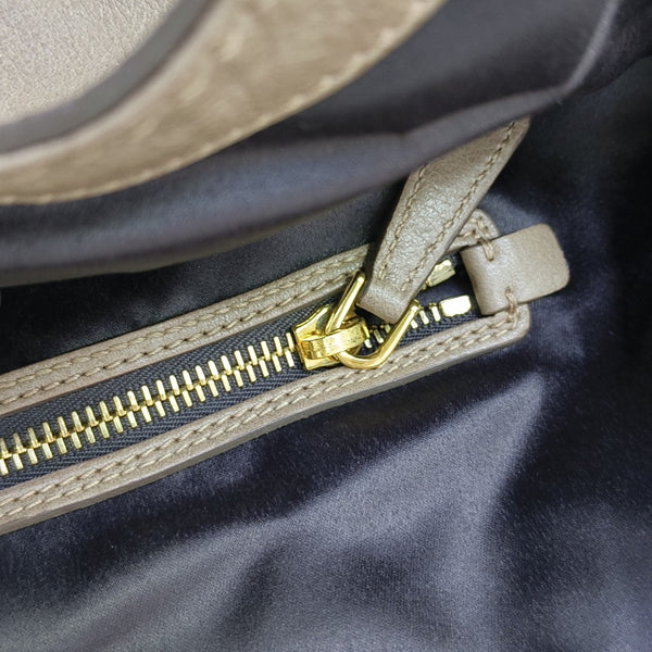 Calfskin Top Handle Bag Gray