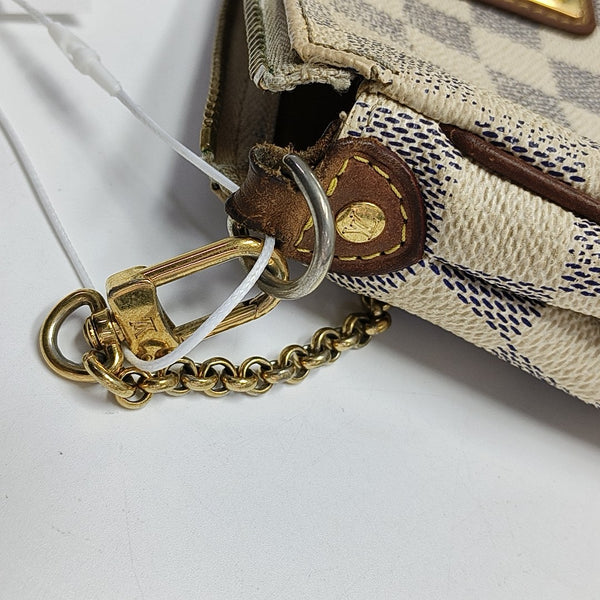 EVA Damier Azur Coated Canvas White