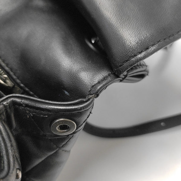 B. Medium Quilted Calfskin Black