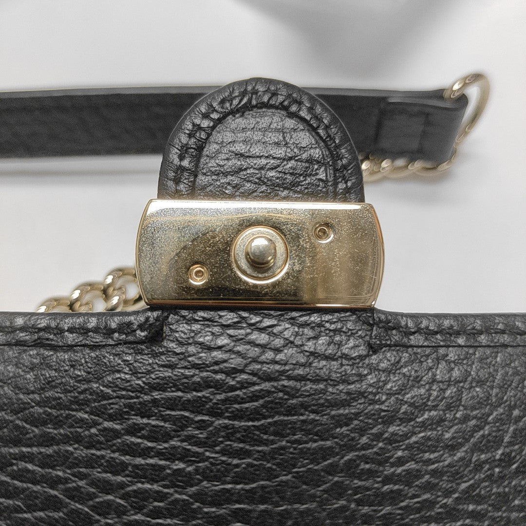 Interlocking G Small Calfskin Black