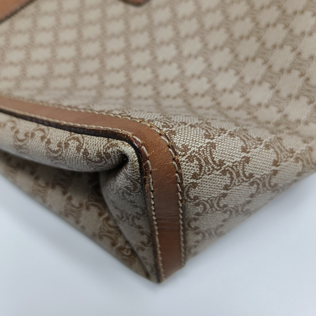 MACADAM CLUTCHES Coated Canvas Beige