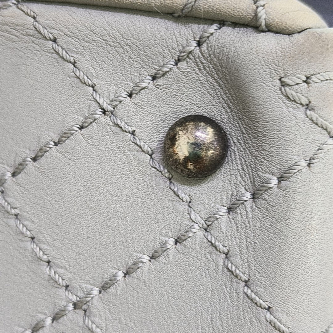 CC POCKET Quilted Calfskin Gray