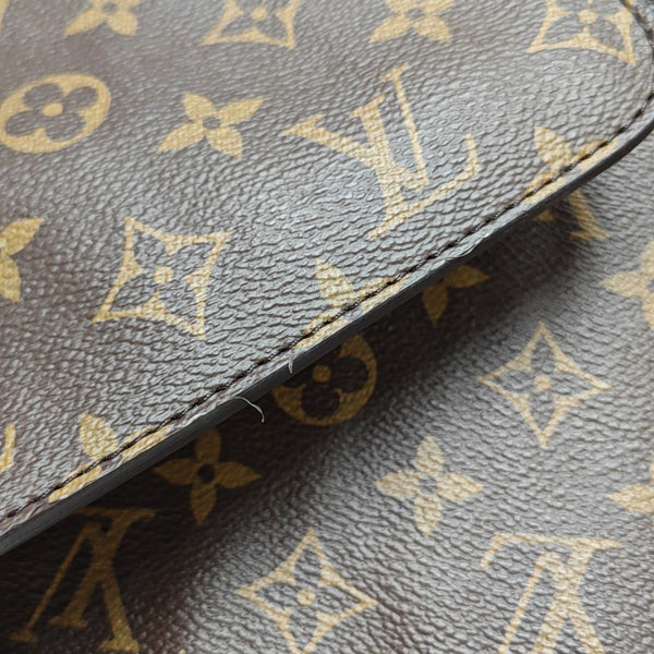 LOOP HOBO Monogram Coated Canvas Brown