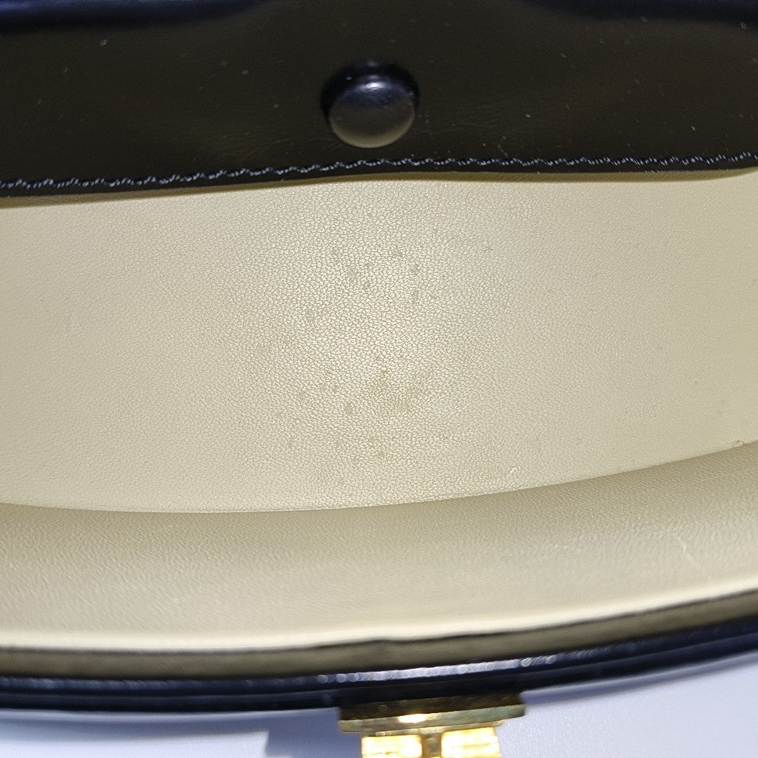 Calfskin Top Handle Bag Black