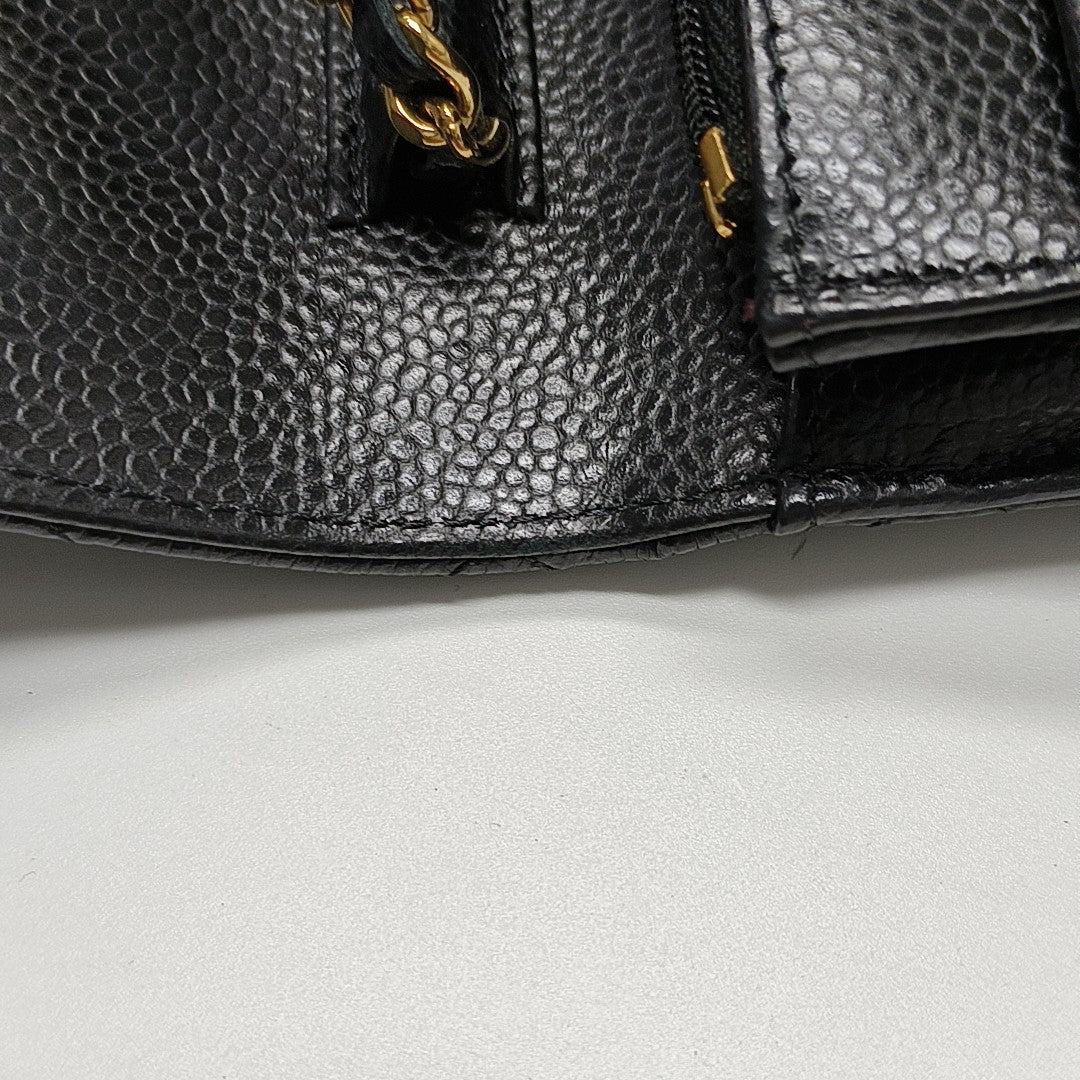 WOC Quilted Grained Calfskin Black