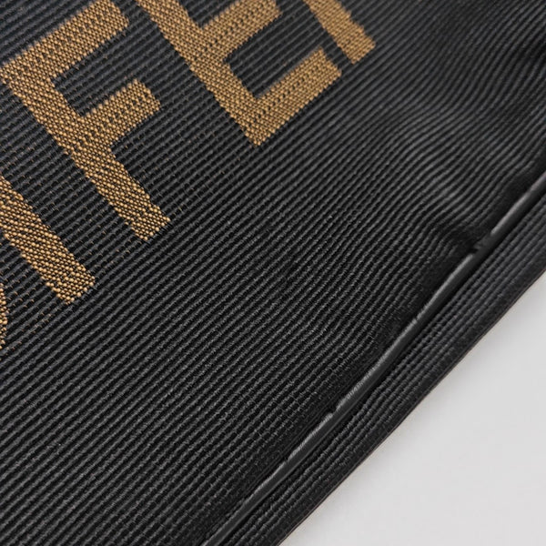 Coated Canvas Top Handle Bag Black