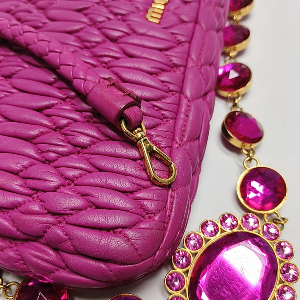 Crystal Quilted Lambskin Red