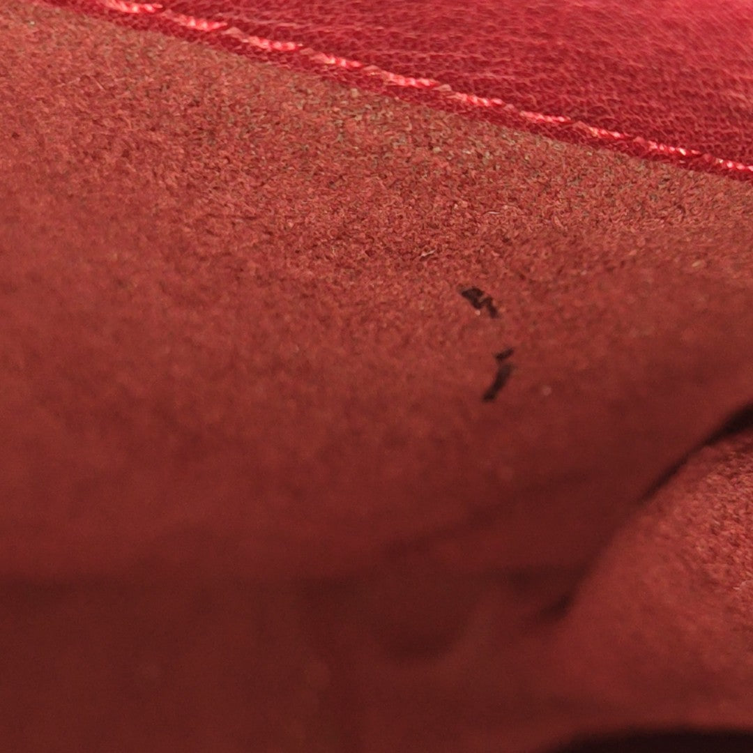 Suede Fringe Mini Suede Red