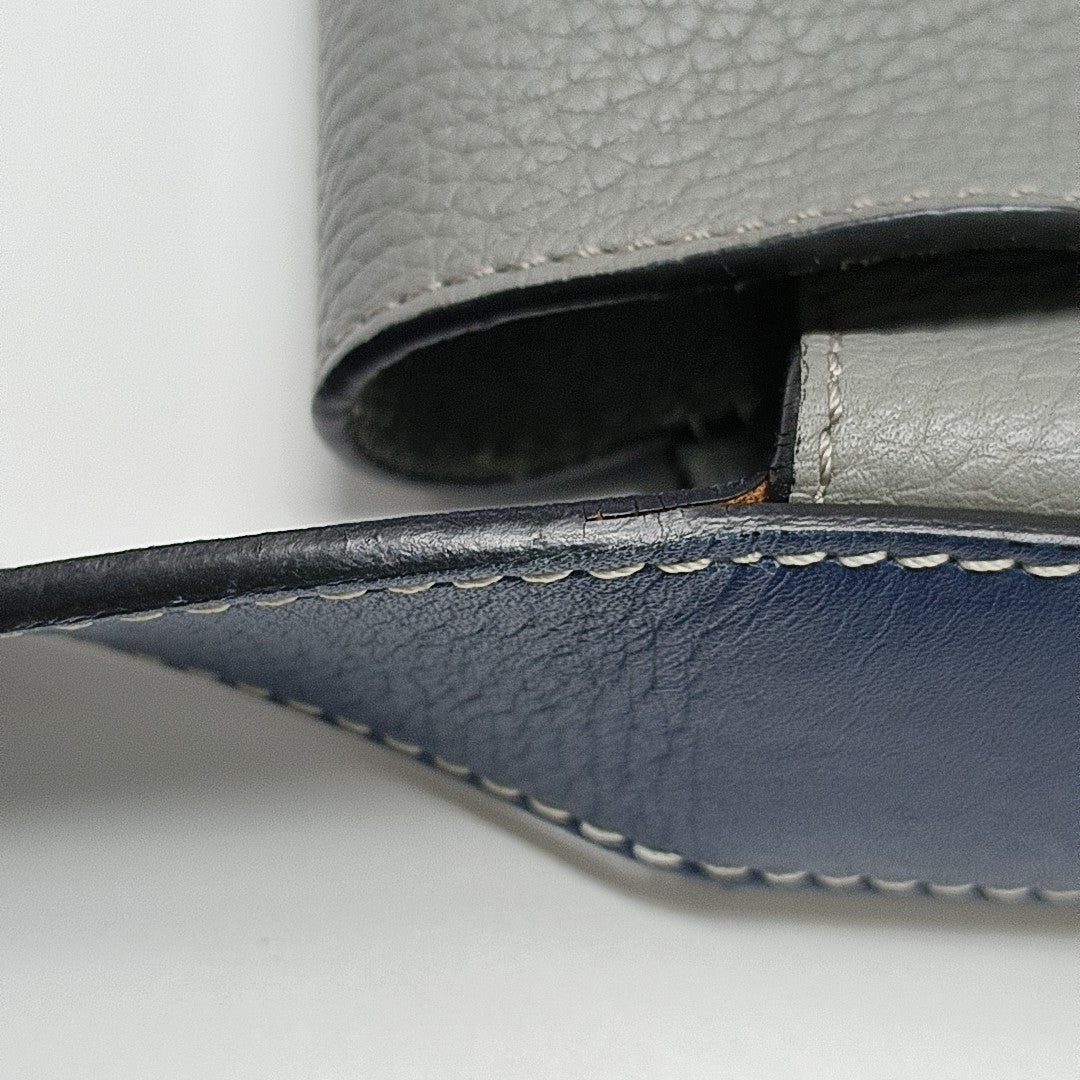 Calfskin Shoulder Bag Gray