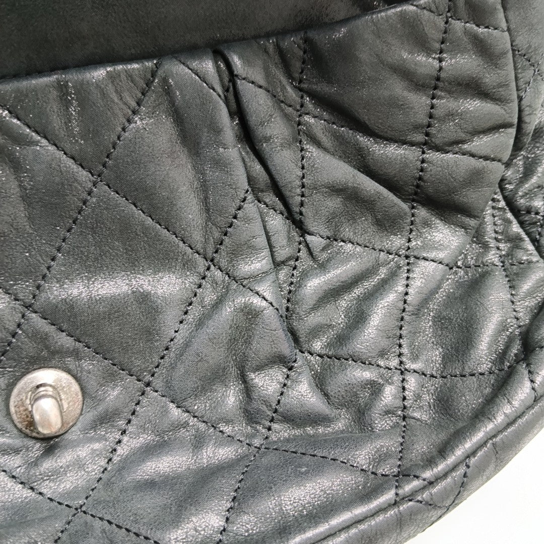 Quilted Calfskin Shoulder Bag Green