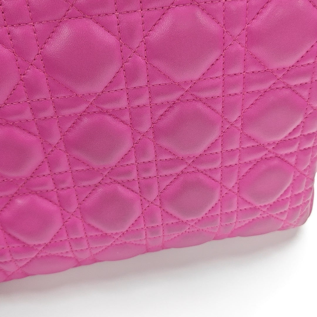 Lady Dior Medium Cannage Lambskin Red