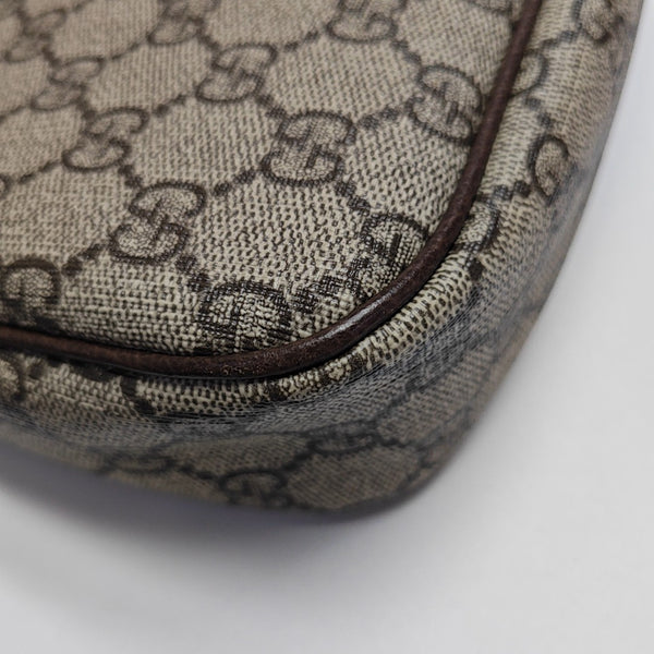 Ophidia Small Monogram Coated Canvas Brown