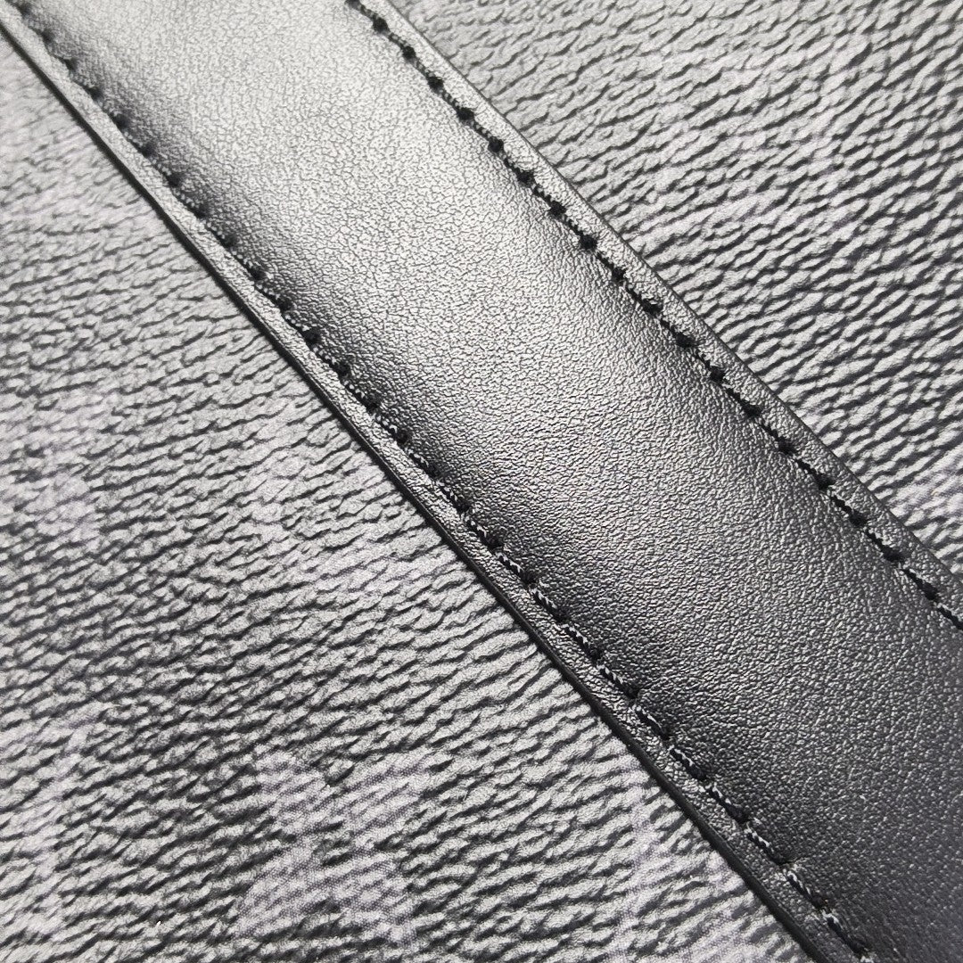 KEEPALL Monogram Coated Canvas Black