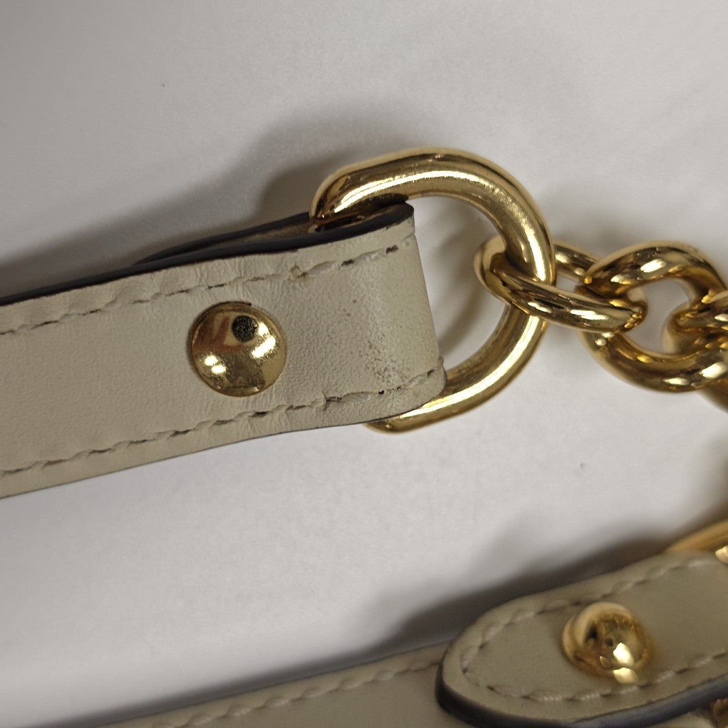 Padlock Small Monogram Coated Canvas Beige