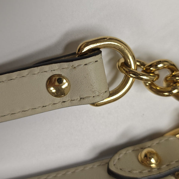 Padlock Small Monogram Coated Canvas Beige