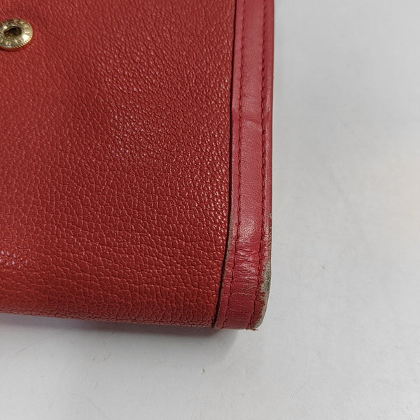 Calfskin Wallet Red