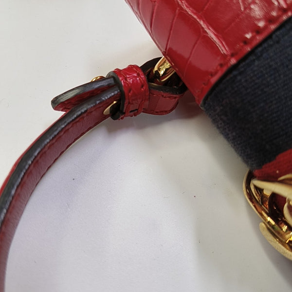 Sylvie Mini Crocodile Red