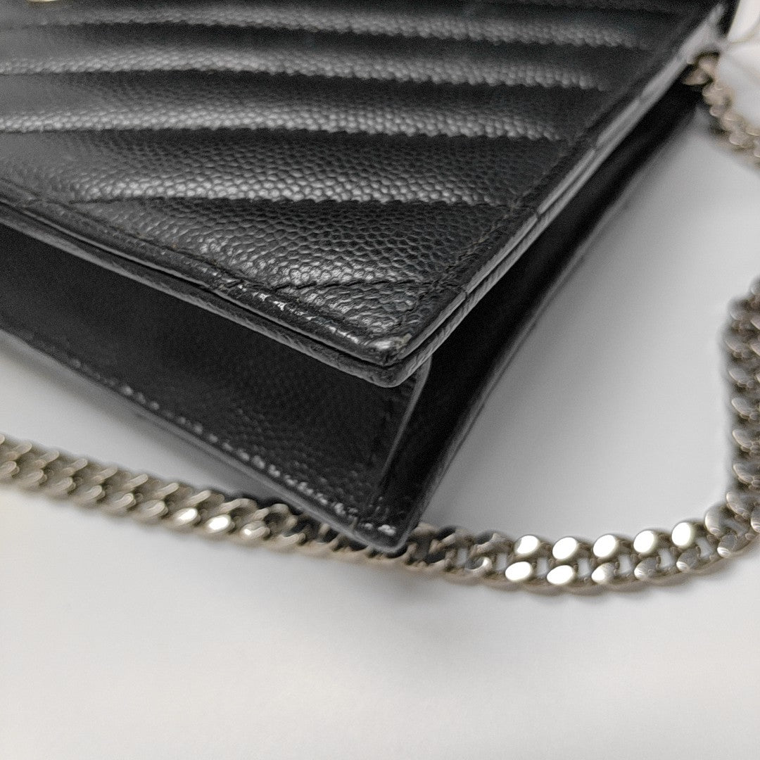 MONOGRAM WOC Chevron Calfskin Black