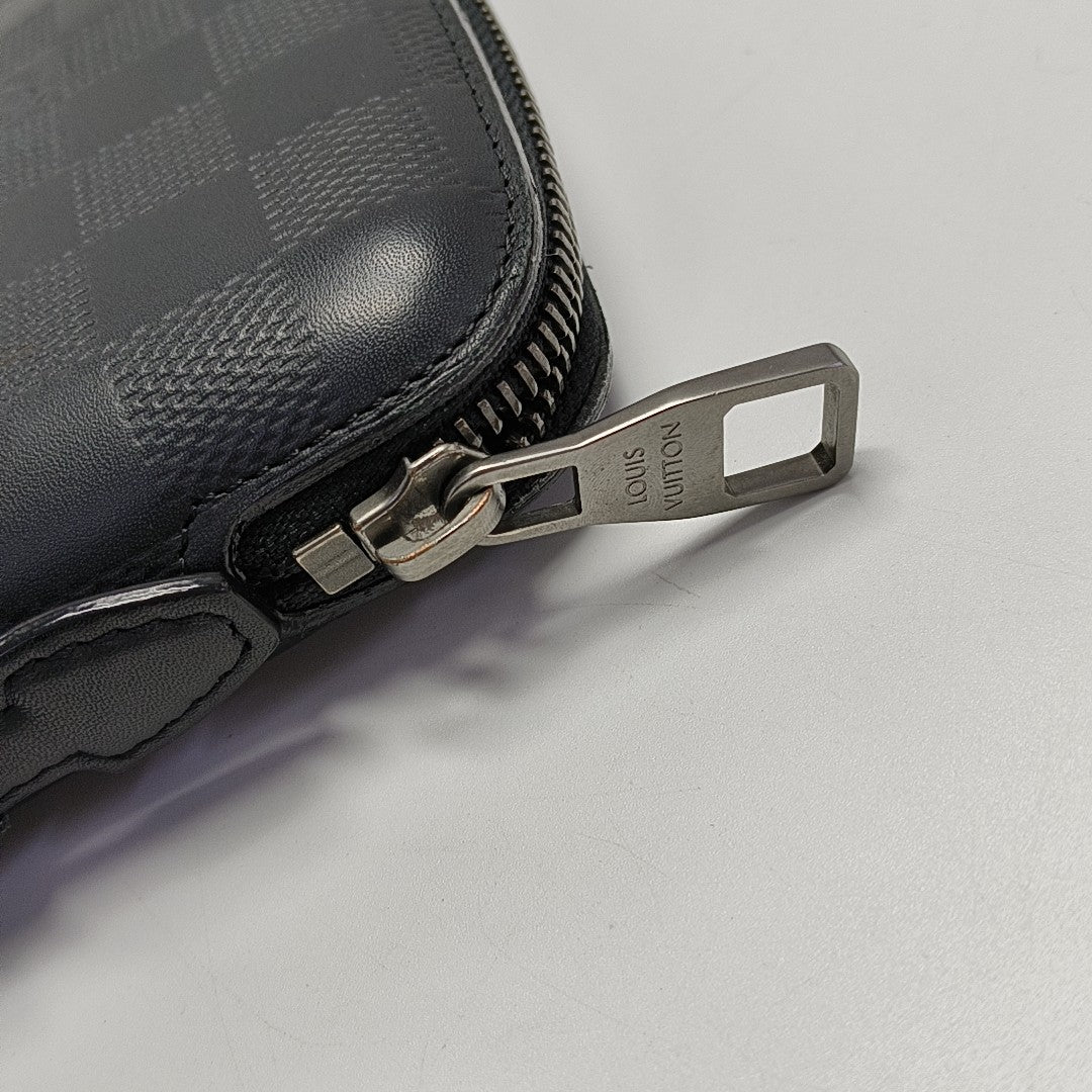 ATOLL Damier Graphite Calfskin Black