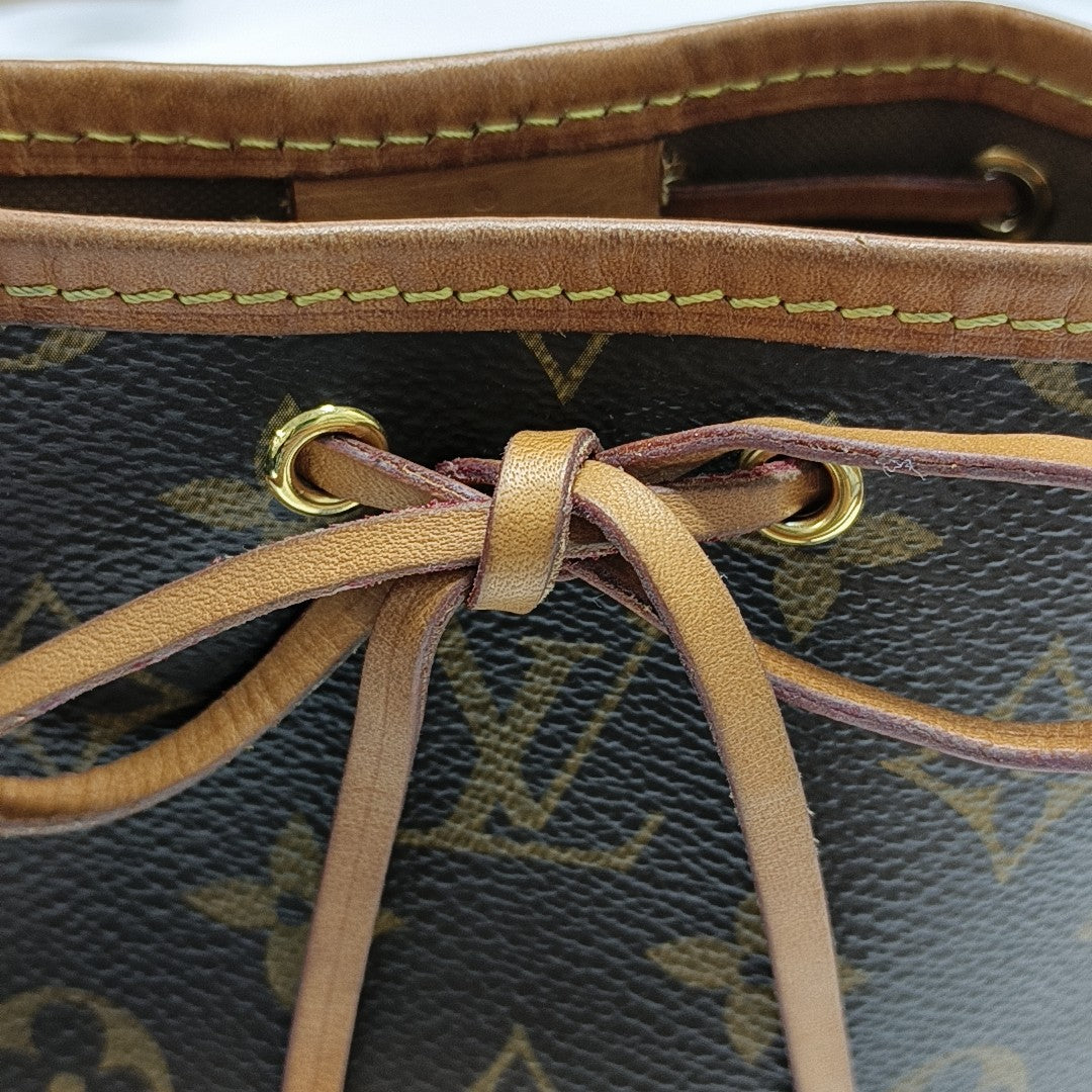 NÉONOÉ Nano Monogram Coated Canvas Brown