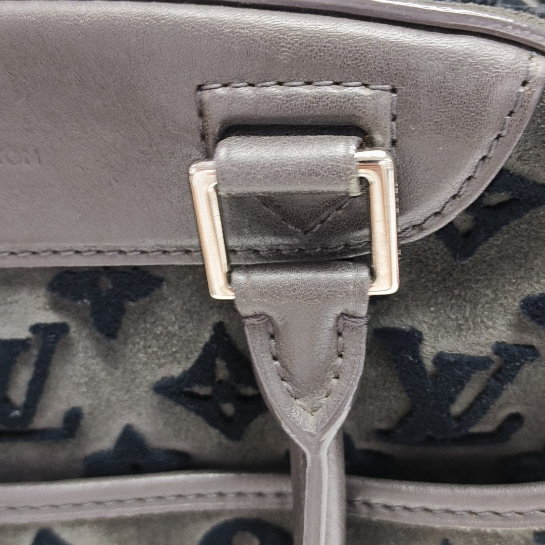 DEAUVILLE Monogram Suede Gray