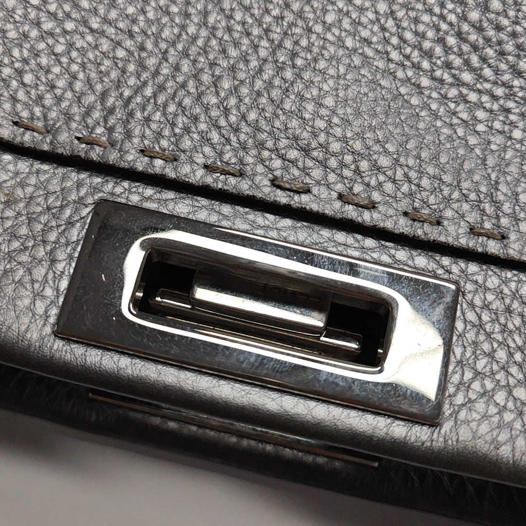 Peekaboo Medium Calfskin Silver