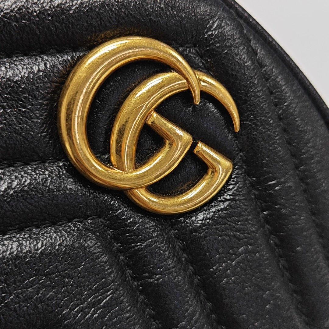 GG Marmont Mini Quilted Calfskin Black