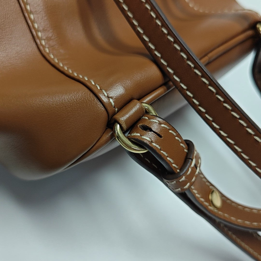 Calfskin Backpack Mini Brown