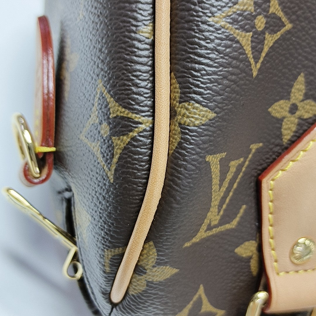 SPEEDY 20 Monogram Coated Canvas Brown