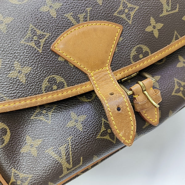 SOLOGNE PM Monogram Coated Canvas Brown