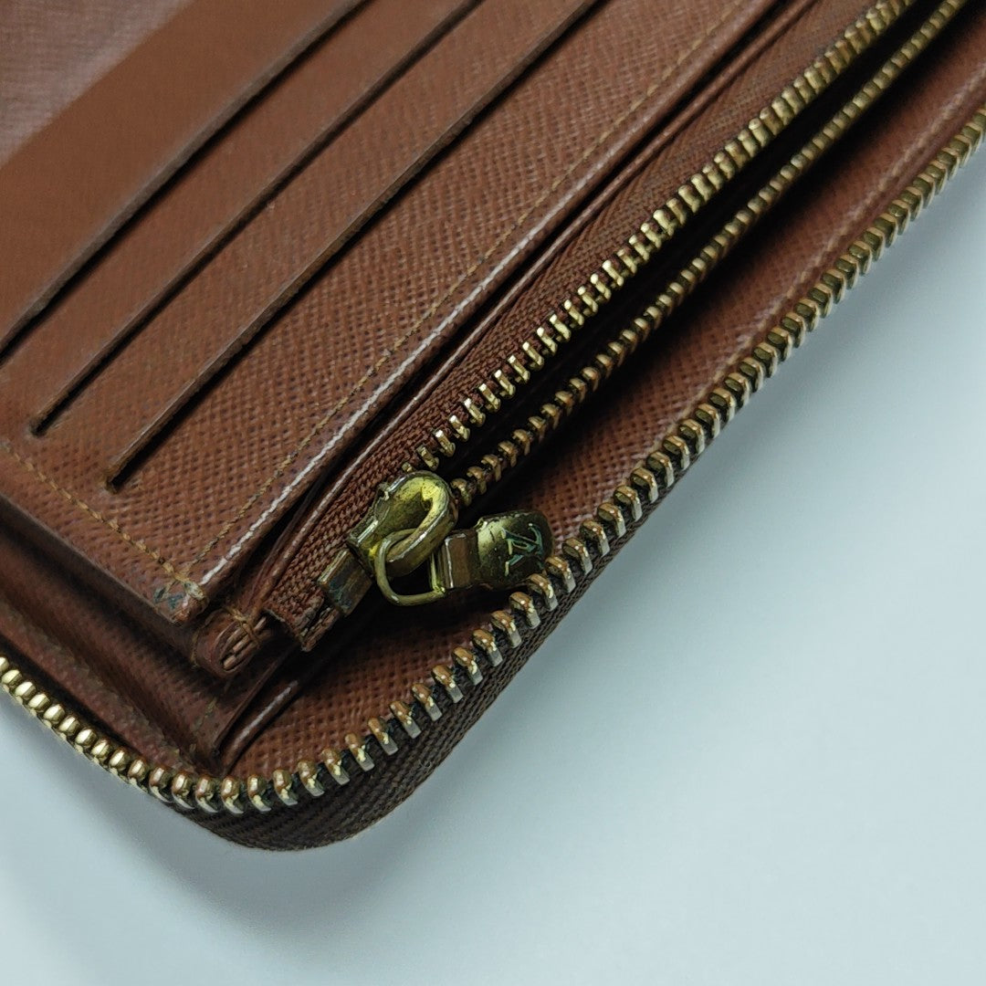 ZIPPY Monogram Coated Canvas Brown Wallet