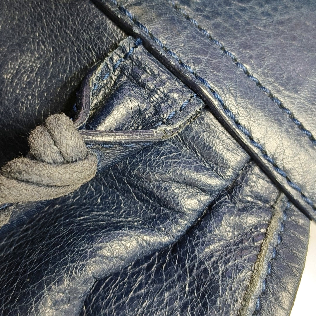 Authenticated pre-owned  Classic Metallic Edge City Calfskin Blue - Backpack at Looply