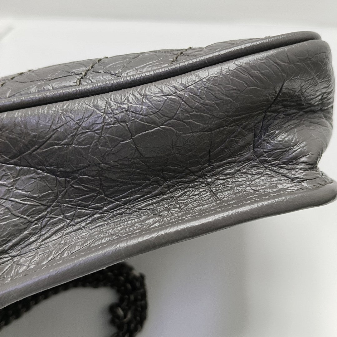 NIKI Mini Chevron Calfskin Gray