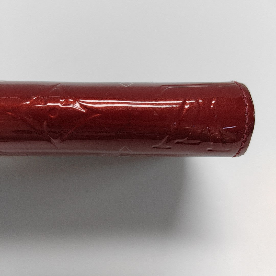ZIPPY Monogram Patent Calfskin Red Wallet