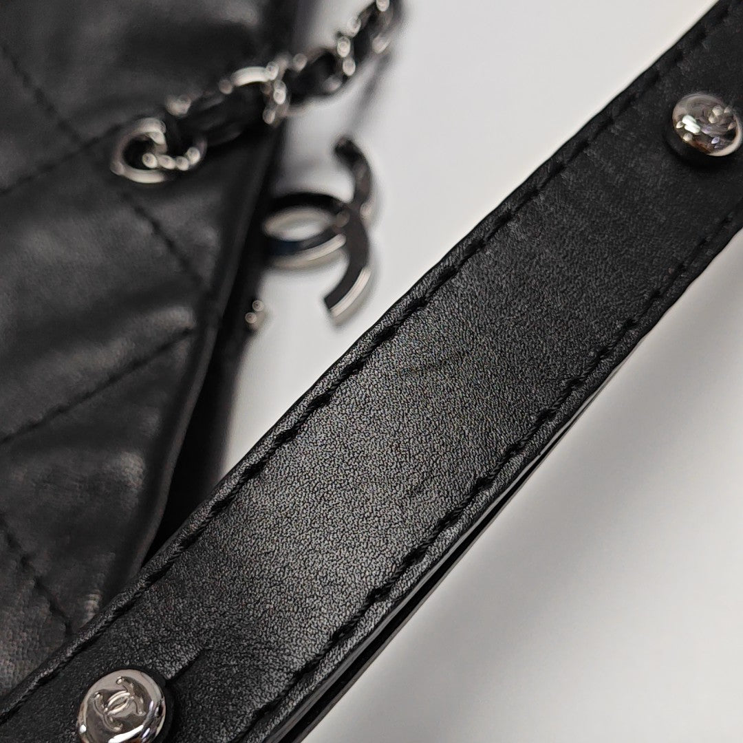 Quilted Lambskin Tote Bag Black