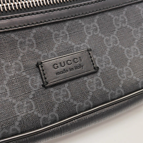 GG Supreme Monogram Coated Canvas Gray