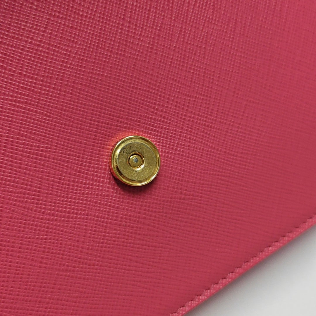 Saffiano Calfskin Shoulder Bag Pink