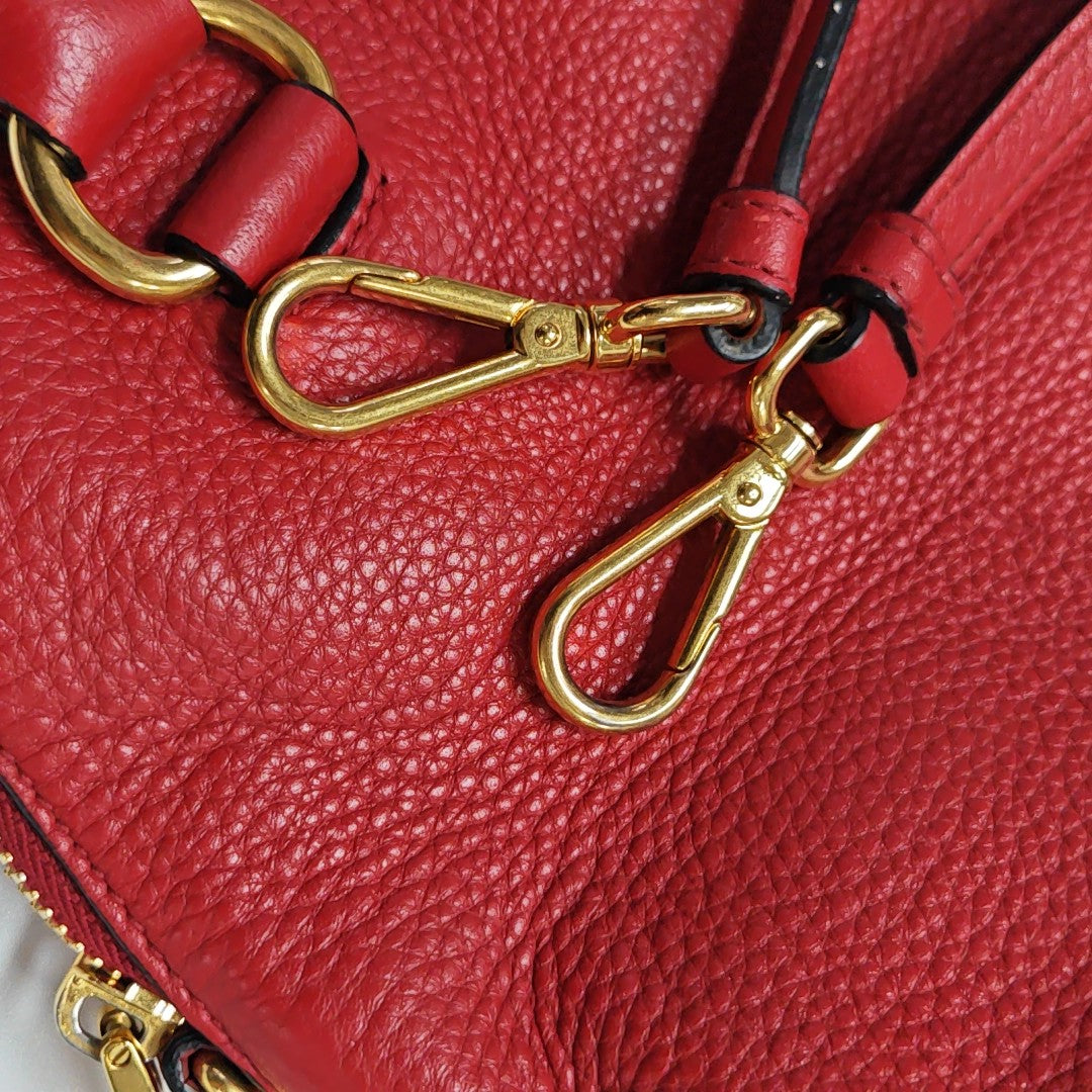 Calfskin Shoulder Bag Red