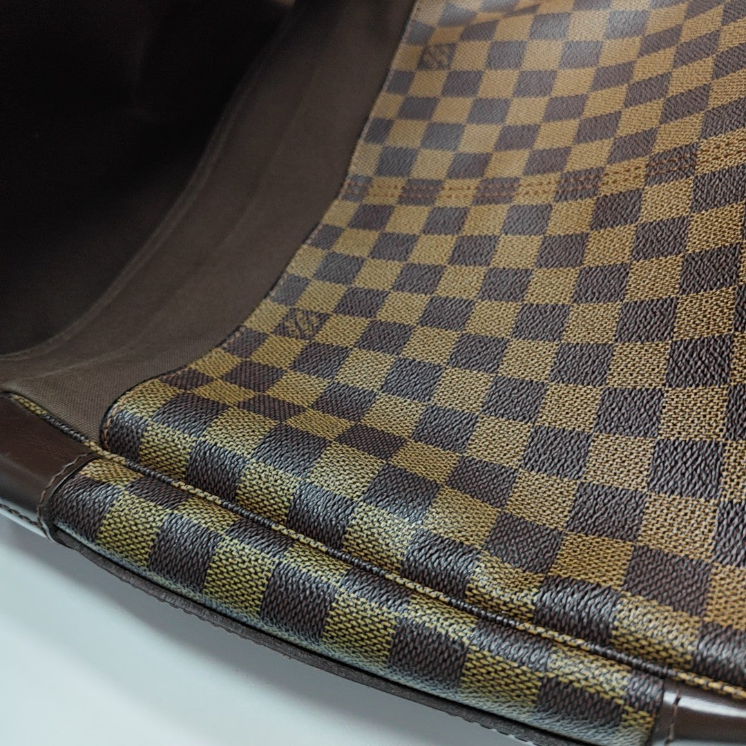 BASTILLE Damier Ebene Coated Canvas Brown