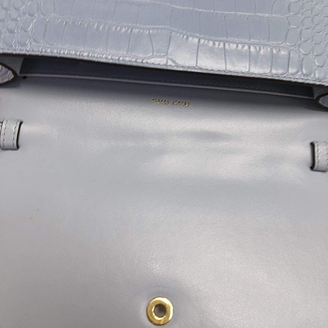 Calfskin Shoulder Bag Blue