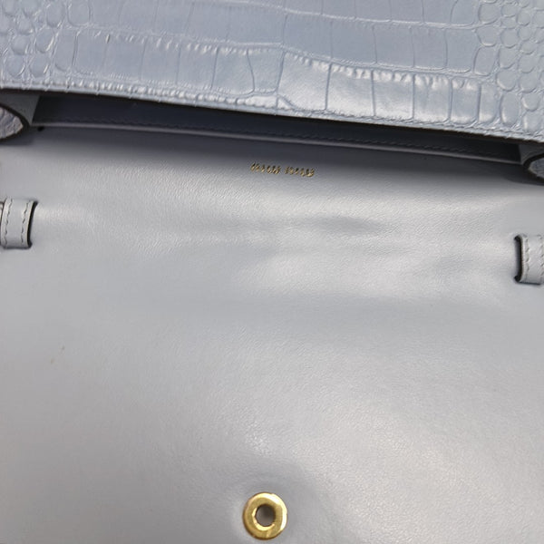 Calfskin Shoulder Bag Blue