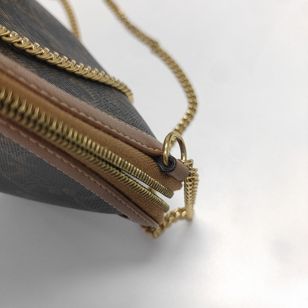 TRIOMPHE CANVAS Mini Coated Canvas Brown