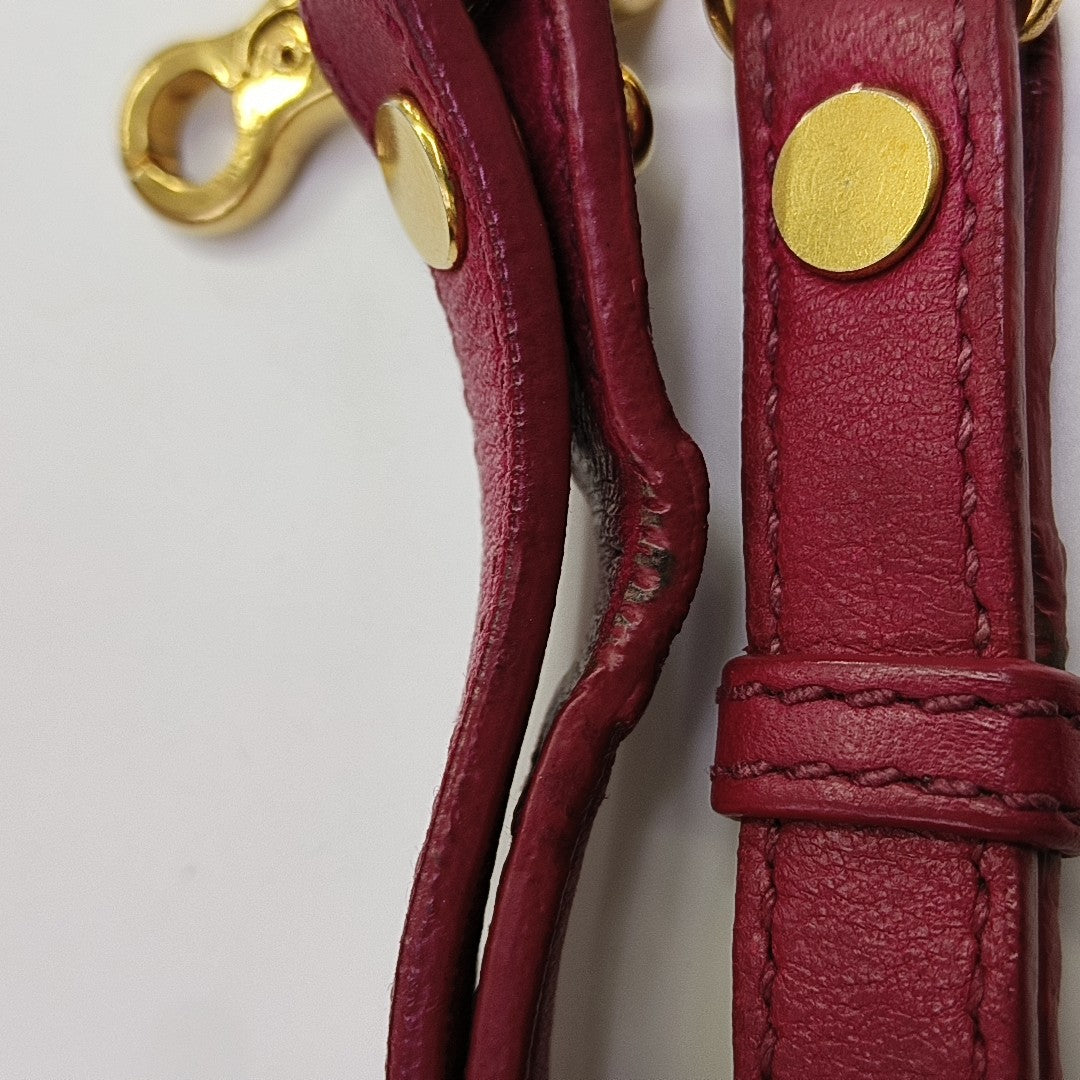 Quilted Lambskin Shoulder Bag Red