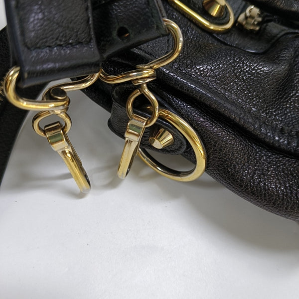 Classic Metallic Edge City Mini Lambskin Black