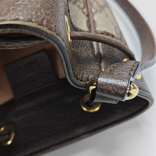 Ophidia Mini Monogram Coated Canvas Beige