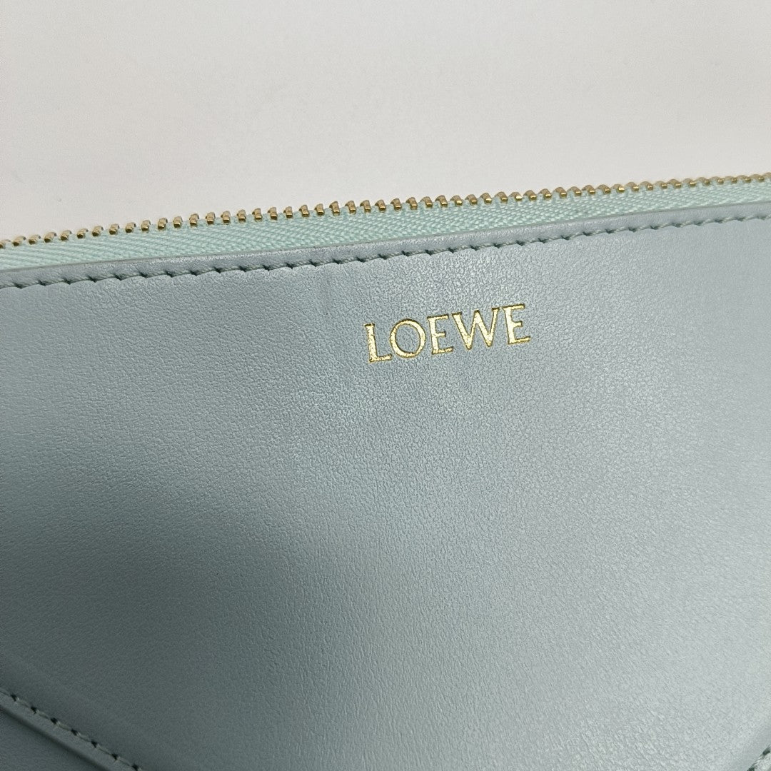 Puzzle Fold Mini Calfskin Blue