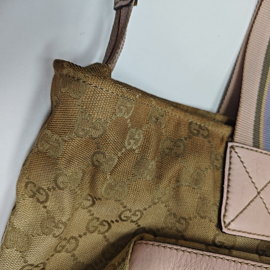 Monogram Canvas Tote Bag Beige